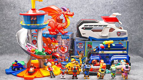 18 minutes of satisfying unboxing, cool Paw Patrol Super Loop Tower HQ Playset ASMR