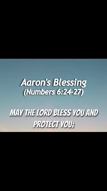 Aaron's Blessing (Numbers 6:24-27)