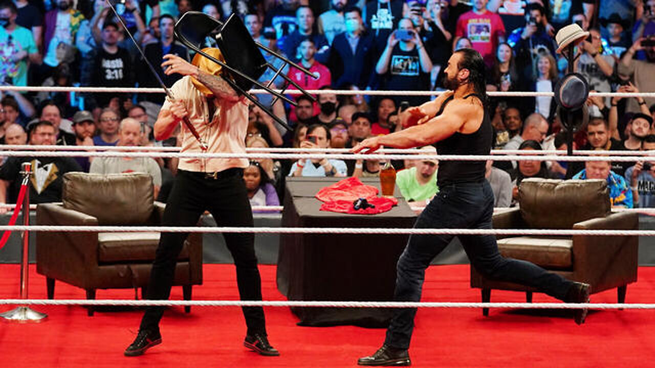 Drew McIntyre storms onto “Happy Talk” to reclaim his sword Angela: SmackDown, Apr 1, 2022 @wwefree