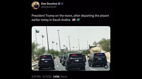 President Trump On The Move To Riyadh the capital and largest city of Saudi Arabia.