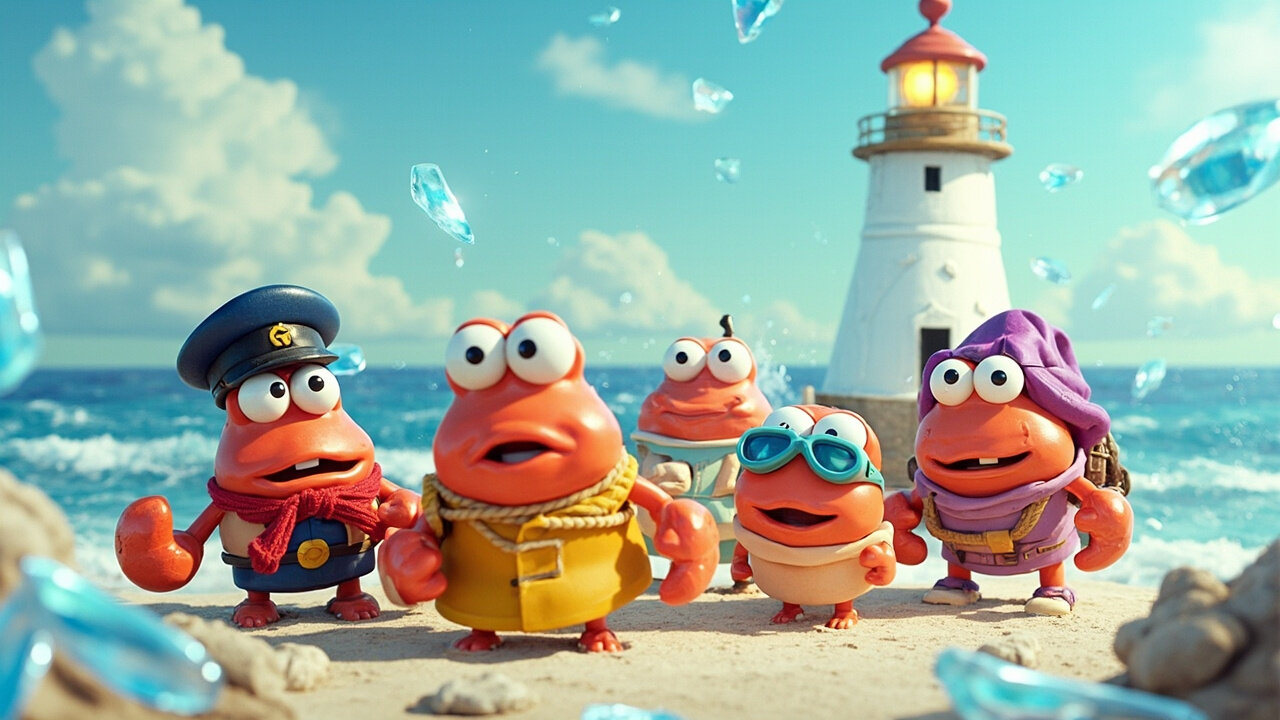 Crab Crew Saves the Lighthouse 🦀🌊 | Teamwork Kids Song (Coastal Pop with Click-Clack Beat)