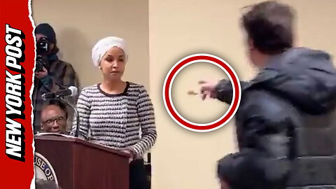 New angle shows chaotic moment Ilhan Omar sprayed with mystery substance