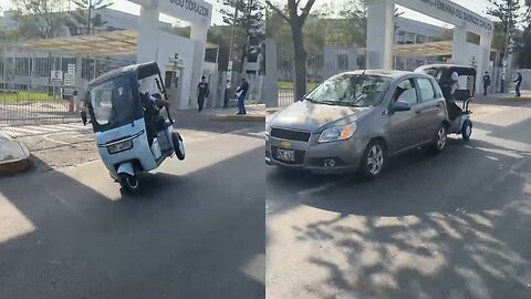 Streamer Crashes Tuk-Tuk Into a Car