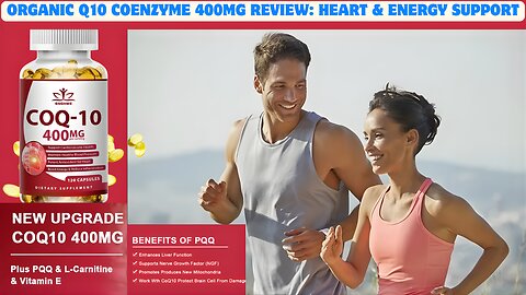 Organic Q10 Coenzyme 400mg Video+Review: Heart & Energy Support