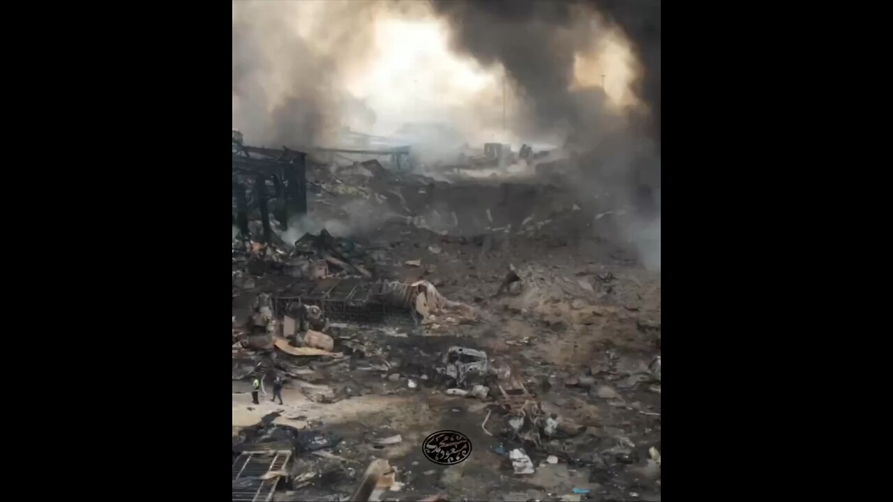 First View from Shahid Rajaee Port Blast Site as Fires Are Extinguished, Death Toll Rises