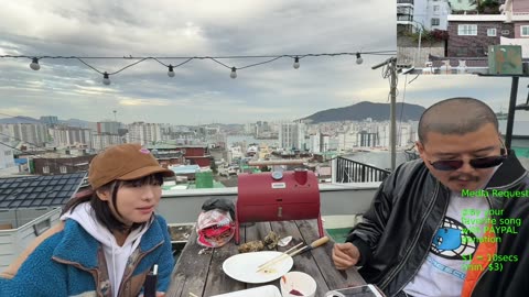 🔥smoked oyster on rooftop Busan Korea