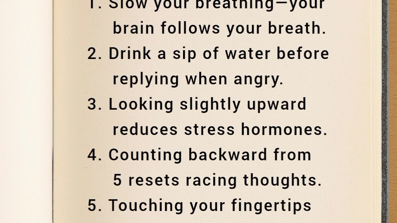 Tricks to stay calm