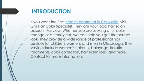Best Keratin treatment in Cooksville