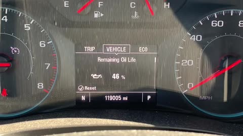 2018 Chevy Malibu - Oil Life Reset