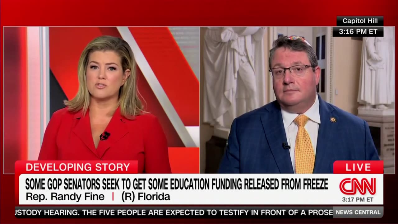 Congressman Fine Discusses Rescissions Bill on CNN News Central