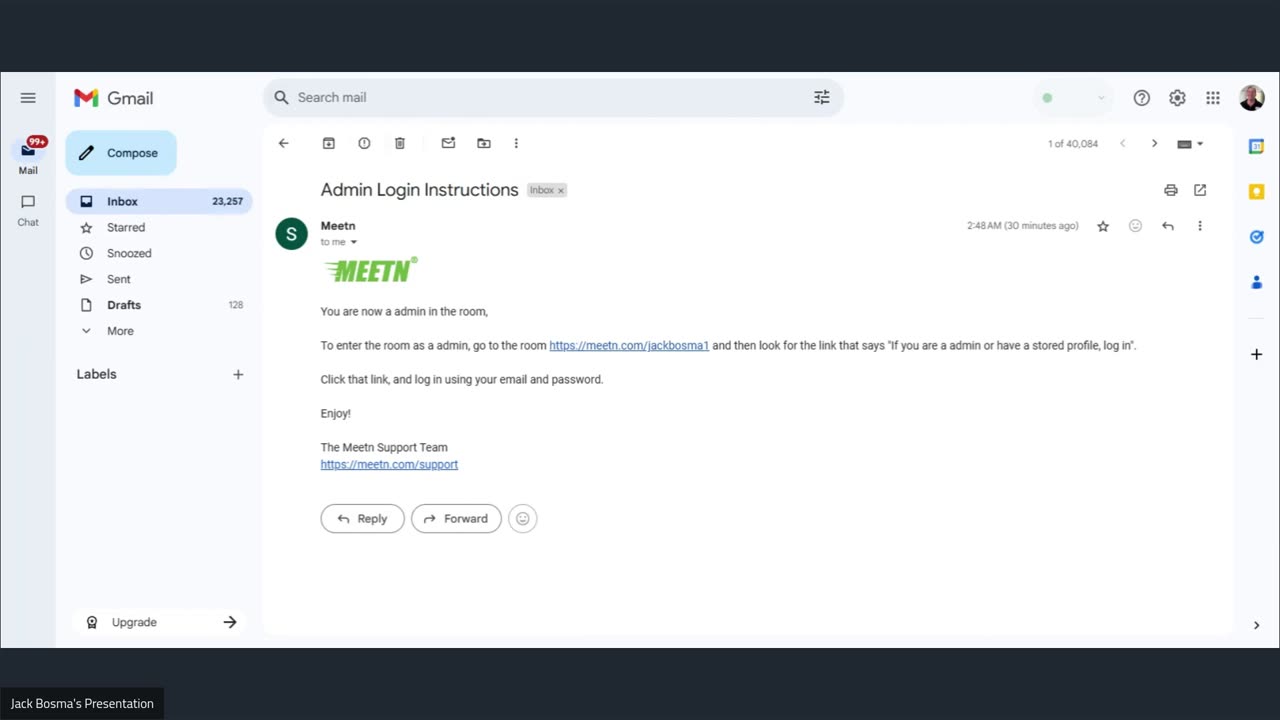 MEETN Admin Login Instructions
