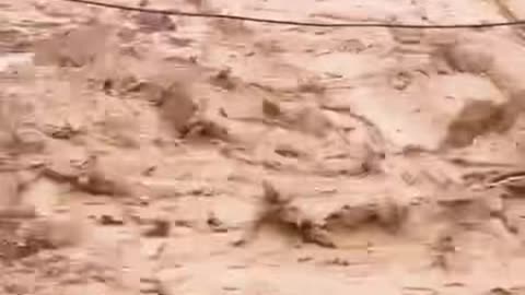 Natural disaster in Vietnam - the floods have swept everything away.