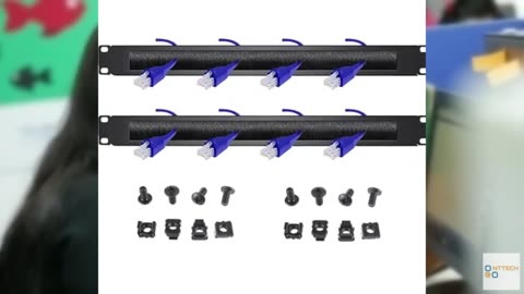BOSHCHEN 1U Brush Panel (2 Pack) 19 inch Rackmount Strip Cable Management Spacer