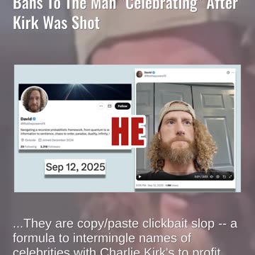 Fact Check: Various Celebrities Did NOT Issue Lifetime Bans To Man "Celebrating" After Kirk Was Shot