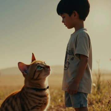 A Boy and His Stray Cat