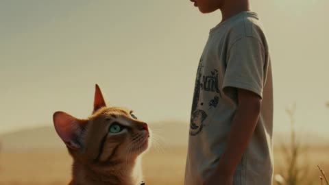A Boy and His Stray Cat