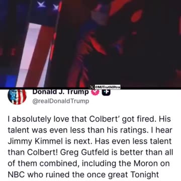 FAFO I think Donald Trump indirectly got suspected satanist Stephen COLBERT #FIRED #FAFO