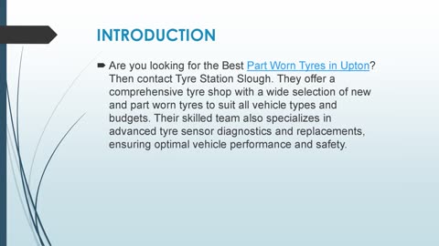 Best Part Worn Tyres in Upton