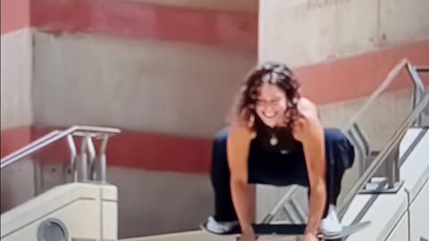 Skateboard whips throat