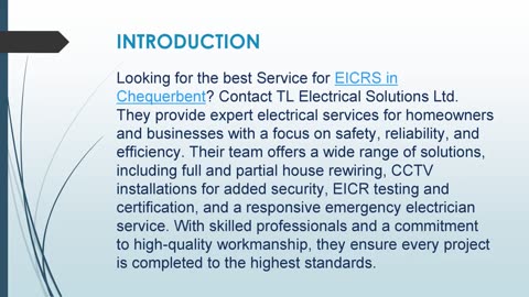 Best EICRs in Chequerbent