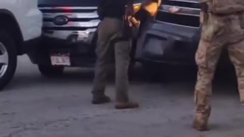 An illegal rammed multiple vehicles in Chicago, and ICE was forced to pull their firearms.