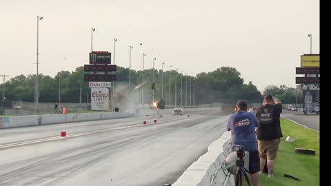 Corvette Takes Flight and Driver Walks Away With Minor Injuries