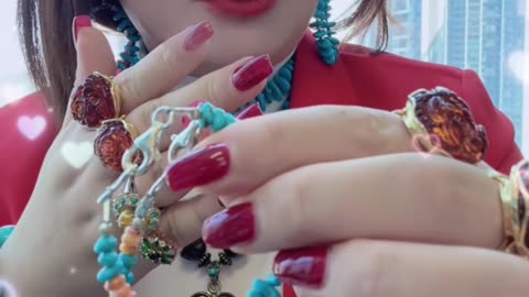 250611-15 Turquoise & Orange Spiny Oyster Bracelet: Ocean Sunset Symphony on the Wrist