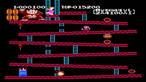 Donkey Kong Wii Virtual Console Game B Level 1