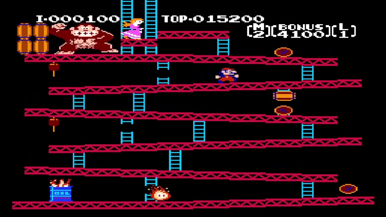 Donkey Kong Wii Virtual Console Game B Level 1