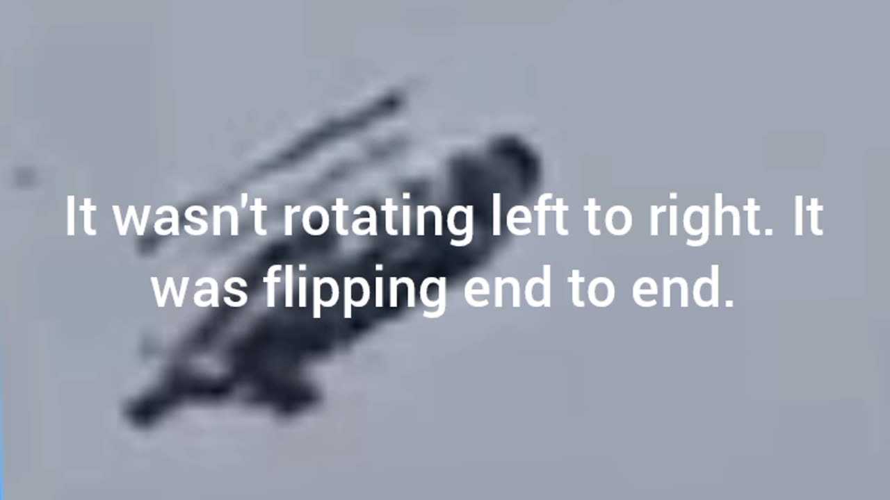According to the video shown, the copter was flying backwards.