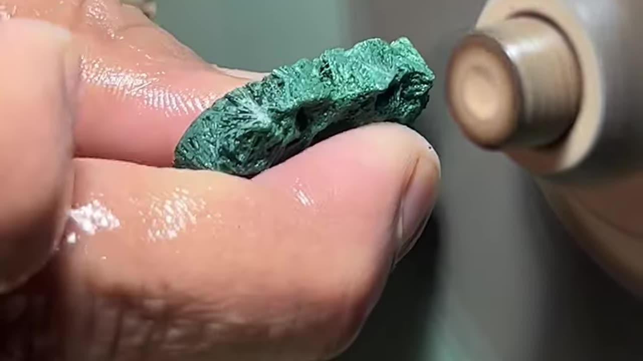 Watch how stunning Malachite gemstones are prepared just for you – from raw to radiant!