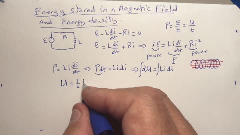 Energy Stored in a Magnetic Field and Energy Density