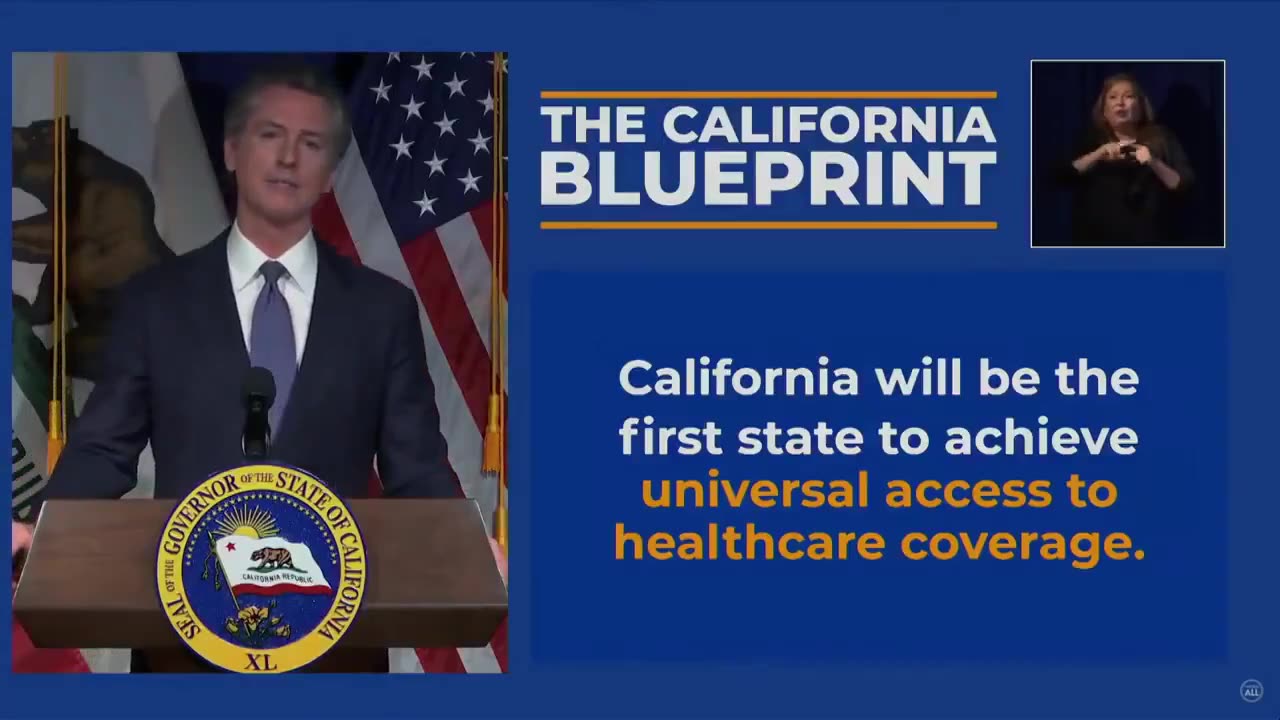 Gavin Newsom 2022 California will be the first state to offer universal healthcare -1