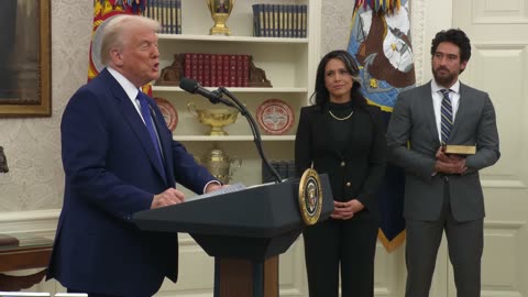 🏛️ PRESIDENT TRUMP SWEARS IN NEW DIRECTOR OF NATIONAL INTELLIGENCE! 🇺🇸🔍