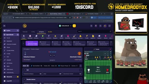 $10,000 WIN IN SPORTS BETTING! | THFC vs MAN UTD