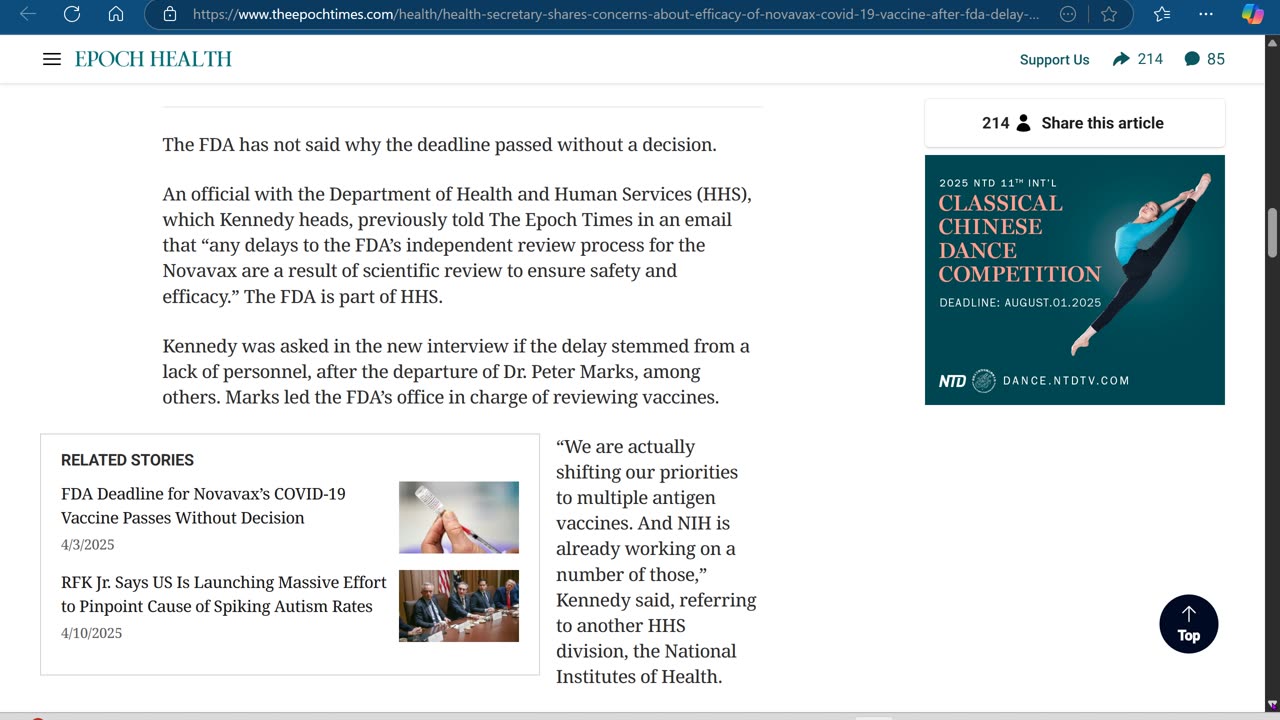 Health Secretary Shares Concerns About Efficacy of Novavax COVID-19 Vaccine After FDA Delay