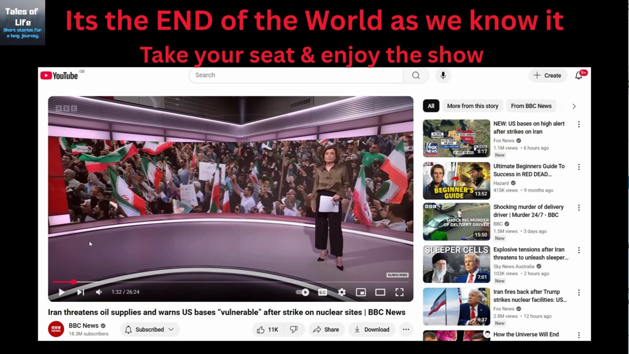 Its the END of the World as we know it Take your seat & enjoy the show