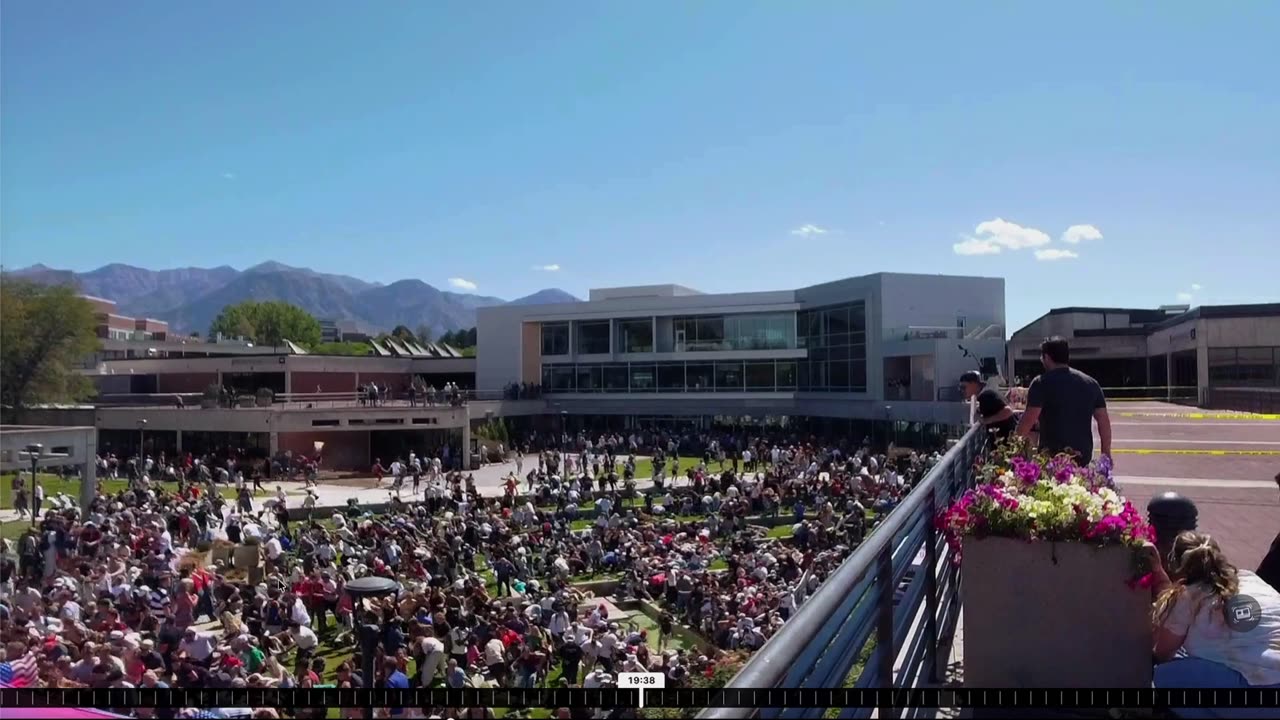 I spotted 16 very fast drones flying over Charlie Kirk Shooting site!!!