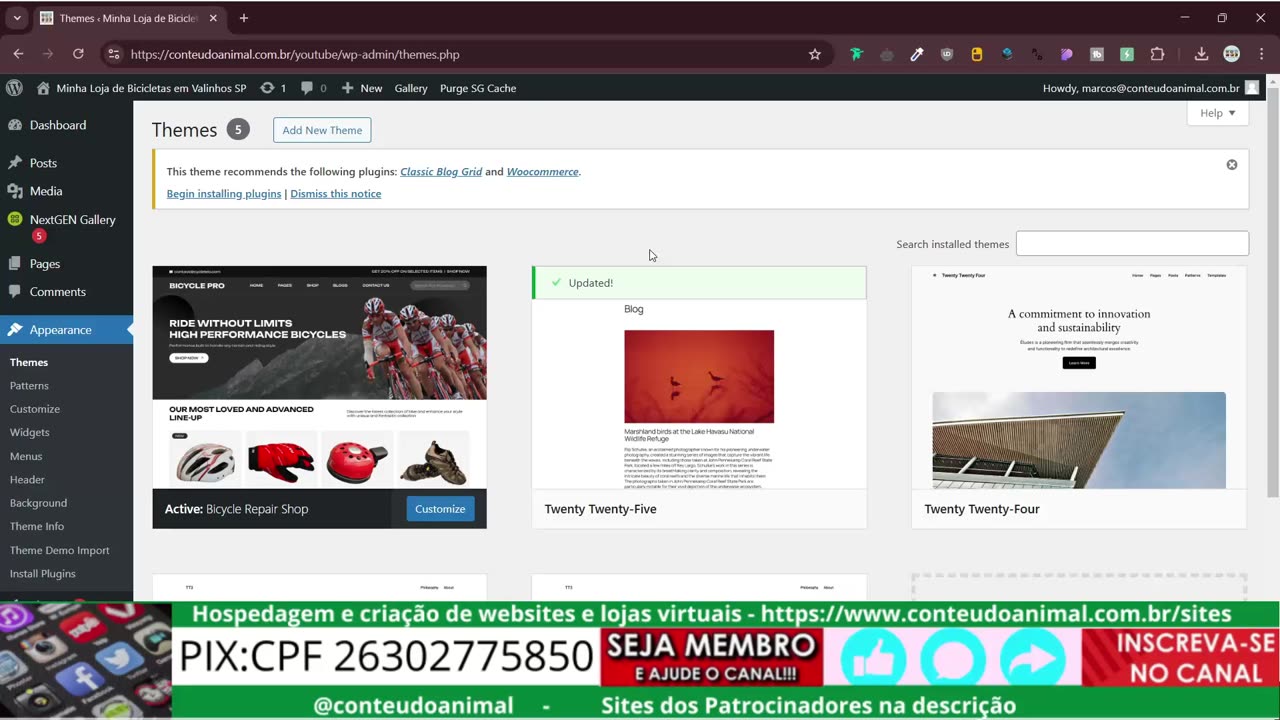 wordpress - como instalar novos temas