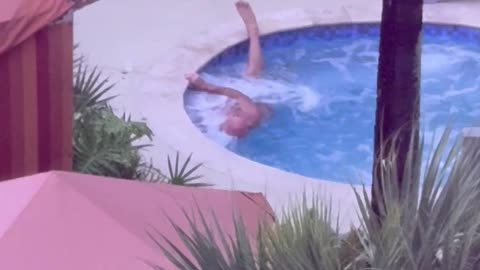 Man Enjoys Hot Tub Jets In Odd Way