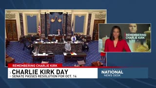 Senate approves establishing October 14th as "National Day of Remembrance for Charlie Kirk"