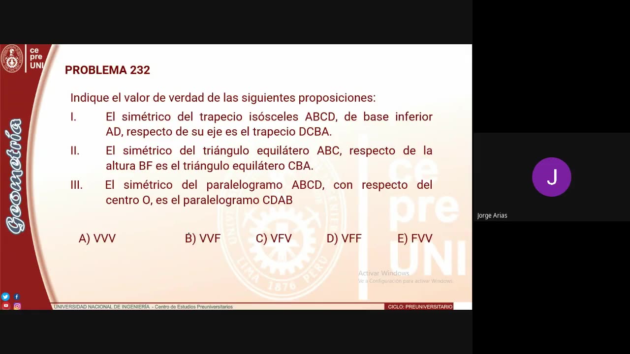 CEPRE UNI 2022 - 1 | Semana 09 | Geometría S1