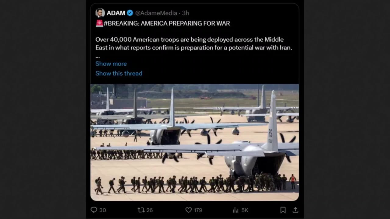 America Preparing For "Potential" War With Iran - 40,000+ Troops Deploying...