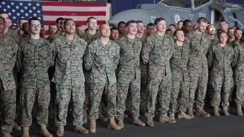 The USS IWO JIMA's name has a lot of history. Something glorious is about to happen.
