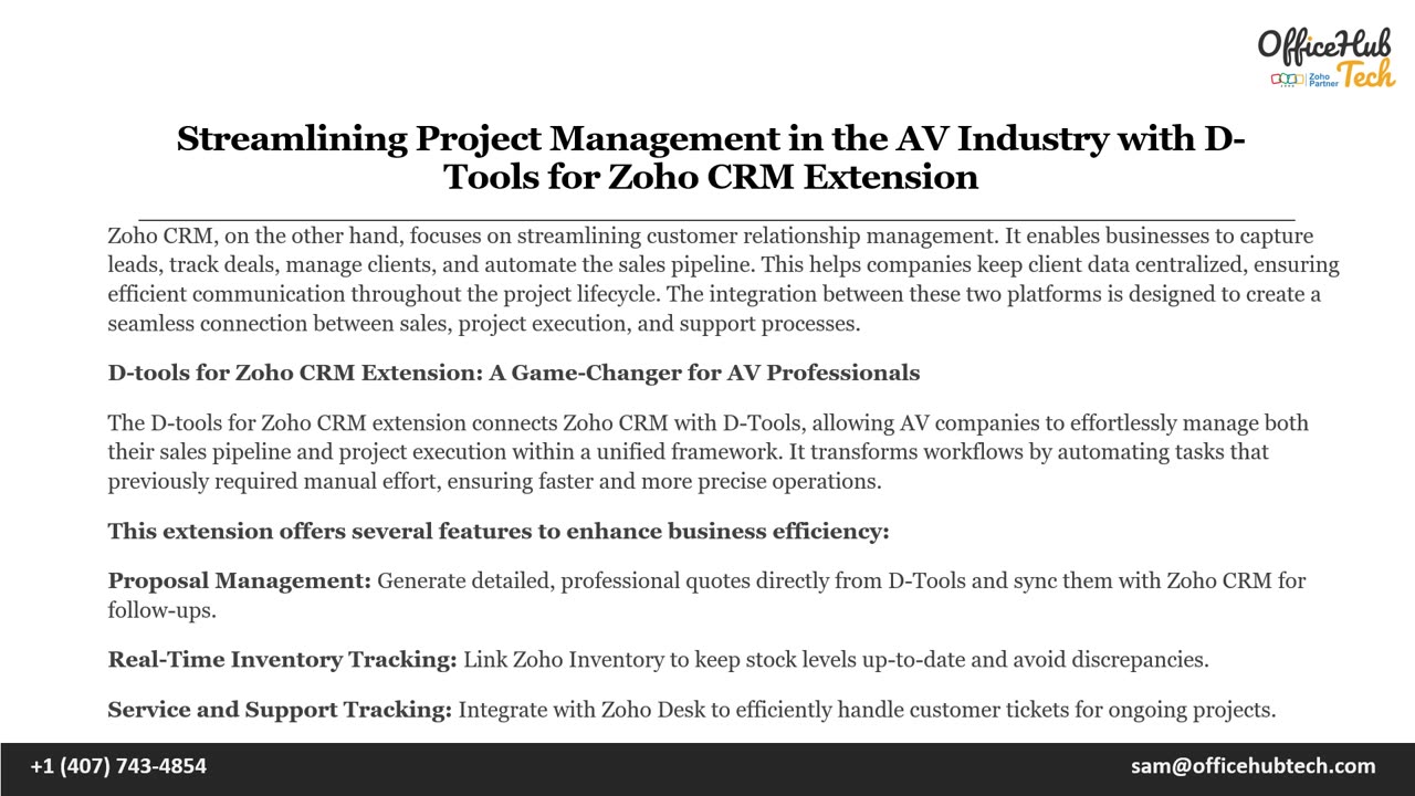 Streamlining Project Management in the AV Industry with D-Tools for Zoho CRM Extension.mp4