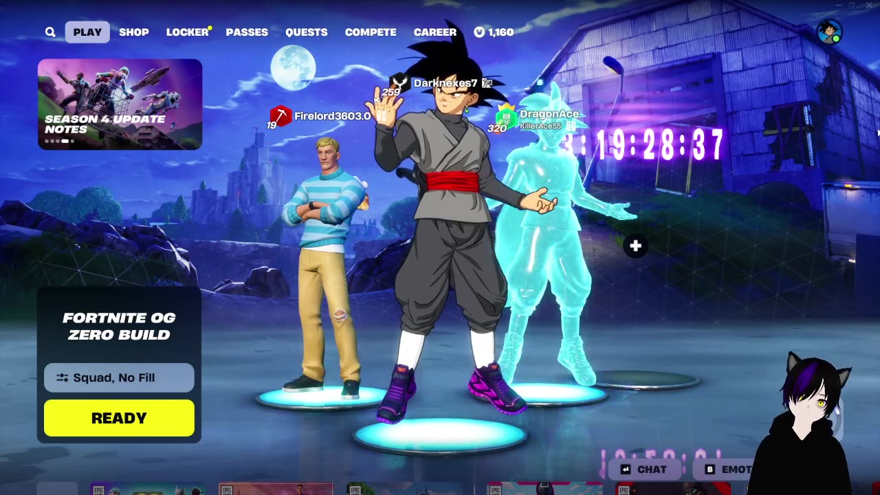 Fortnite with Ace and fire and later dead island 2 blind playthrough