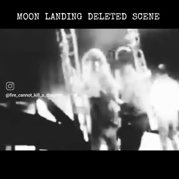 Una scena del finto allunaggio