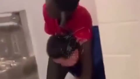 Black attempts to stab, Students Just Watch.