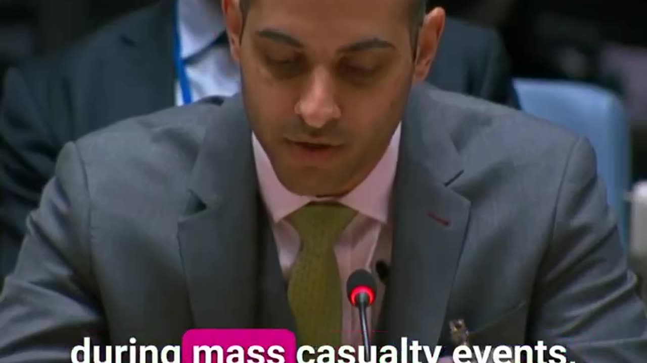 Dr. Feroze Sidhwa, a surgeon who volunteered in Gaza, at the UN Security Council,