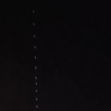 Starlink satellite array over Alabama
